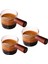 3x Cam Ölçüm Kabı Espresso Shot Bardağı 75ML Üçlü Sürahi Barista Tek Ağızlı Ahşap Saplı (Yurt Dışından) 2