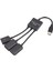 USB 3.1 Tip C Erkek - 2 Çift USB A 2.0 Dişi + Mikro USB Dişi 3'ü 1 Arada Otg Hub (Yurt Dışından) 1