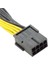 1 Adet Pcı-E 8pin Güç Kaynağı Splitter Kablo Adaptör Kablosu Gpu 8p Dişi Çift 6 + 2p Erkek Grafik Kartı Güç Kablosu (Yurt Dışından) 5