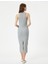 Midi Elbise Halter Yaka Bodycon Fitilli 4