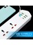 Yeni Nesil 10 Girişli 4+4 USB + 2 Type-C Çoklu Priz 2m Kablolu Akım Korumalı Anahtarlı Uzatma Priz 5