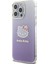 Apple iPhone 15 Pro Max Kılıf Hello Kitty Orjinal Lisanslı Yazı ve Ikonik Logolu Elektroplating Kaplama Gradyan Kapak 3