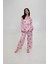 Saten Elegant Pijama Lüks Dekolteli Pijama Detaylı 4'lü Takım 4