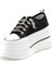 345-10 Kadın Kalın Taban Taşlı Sneaker Ayakkabı 3