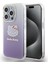 Apple iPhone 15 Pro Kılıf Hello Kitty Orjinal Lisanslı Yazı ve Ikonik Logolu Elektroplating Kaplama Gradyan Kapak 1