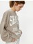 Kolej Sweatshirt Rahat Kalıp Baskılı Uzun Kollu Bisiklet Yaka 2