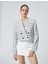 Crop Blazer Ceket Kruvaze Kapama Düğmeli 3