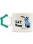 Cat Mom Baskılı Yeşil Kulplu Yıldız Kupa 1