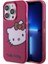 Apple iPhone 15 Pro Kılıf Hello Kitty Orjinal Lisanslı Yazı ve Ikonik Logolu Kitty Head Kapak 1