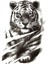 Gerçek Dövme Görünümlü Kaplan Dövmesi Tiger Tattoo 2