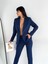 Lacivert Kruvaze Blazer Ceket Havuç Pantolon Takım Elbise 4