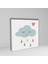 3 lü Kare Kanvas Bebek Odası Gökkuşağı Bulut ve Ay Tablo Seti 3