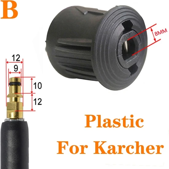 Xiyu Shop Karcher Plastik Stili Için Hortum Konektörü Dönüştürücü Yıkayıcı Çıkış Adaptörü M22 Parkside Nilfisk Için Karcher Hızlı Bağlantı Adaptörü Yüksek Basınçlı Yıkama Hortumu (Yurt Dışından)