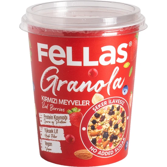 Fellas Bardak Granola - Kırmızı Meyveler 50G