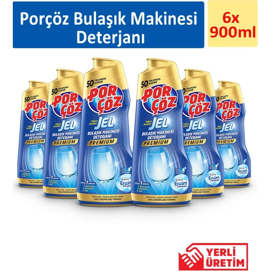 Porçöz Bulaşık Makinesi Deterjanı 900 ml x 6 Adet