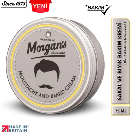 Morgan's Pomade Moustache And Beard Cream - Nemlendirici Bıyık ve Sakal Kremi 75 ml