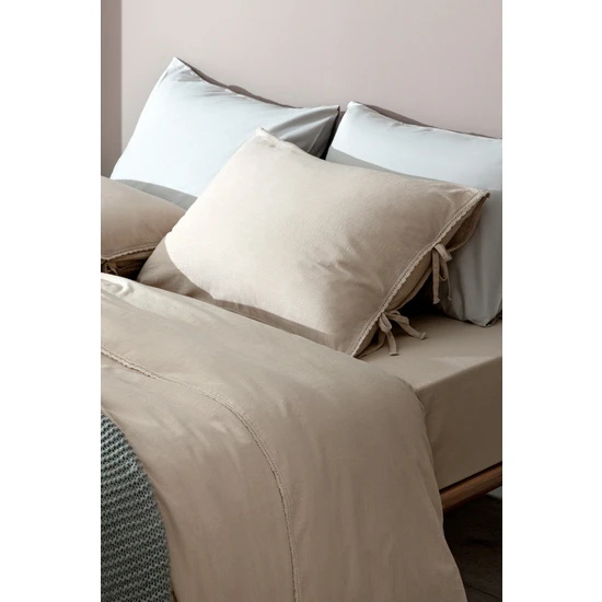 Madame Coco Tracey Çift Kişilik Linen Look Yıkamalı Nevresim Takımı