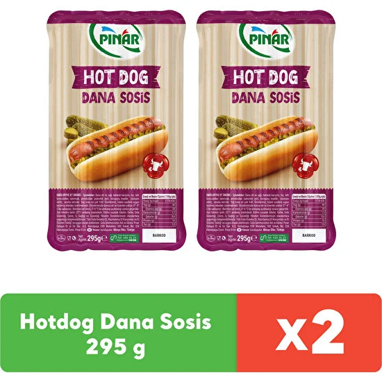 Pınar Hotdog Dana Sosis 295 gr x 2
