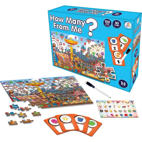 Laço Kids Eğitici Benden Kaç Tane Var Lunapark Puzzle Oyun