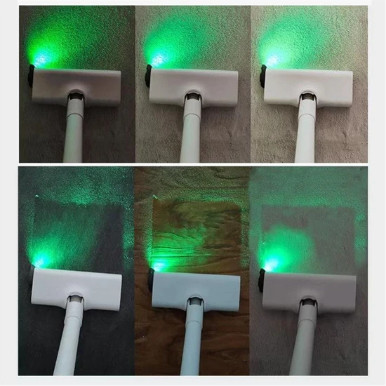 Passing Lazer Işıkları Toz Göstergesi LED Elektrikli Süpürge - Beyaz (Yurt Dışından)