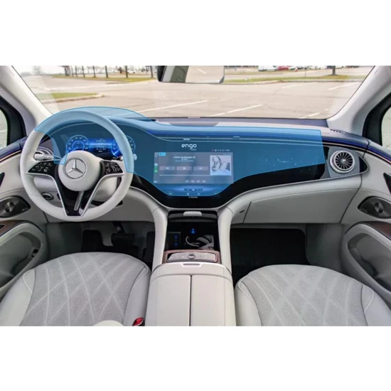 Engo Mercedes Eqs 500 Ekran Koruıyucu Şeffaf Nano Tam Kaplama Şeffaf