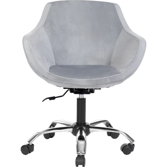 Marka Dizayn Krom Metal Ayaklı Ofis Çocuk Odası Çalışma Sandalyesi (Ayarlanılabilir) Monoko