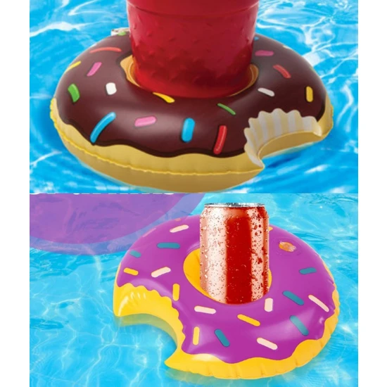 Şeker Ofisi Deniz Yatağı Şişme Bardak Tutucu Donut Set