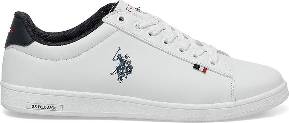 U.S. Polo Assn. Beyaz Franco 4fx Erkek Sneaker Suni Deri Düz Taban ile Şık Tasarım