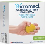 Wicromed Silikon Stres Topu Oval El Egzersizleri İçin Yumuşak Sarı Materyal