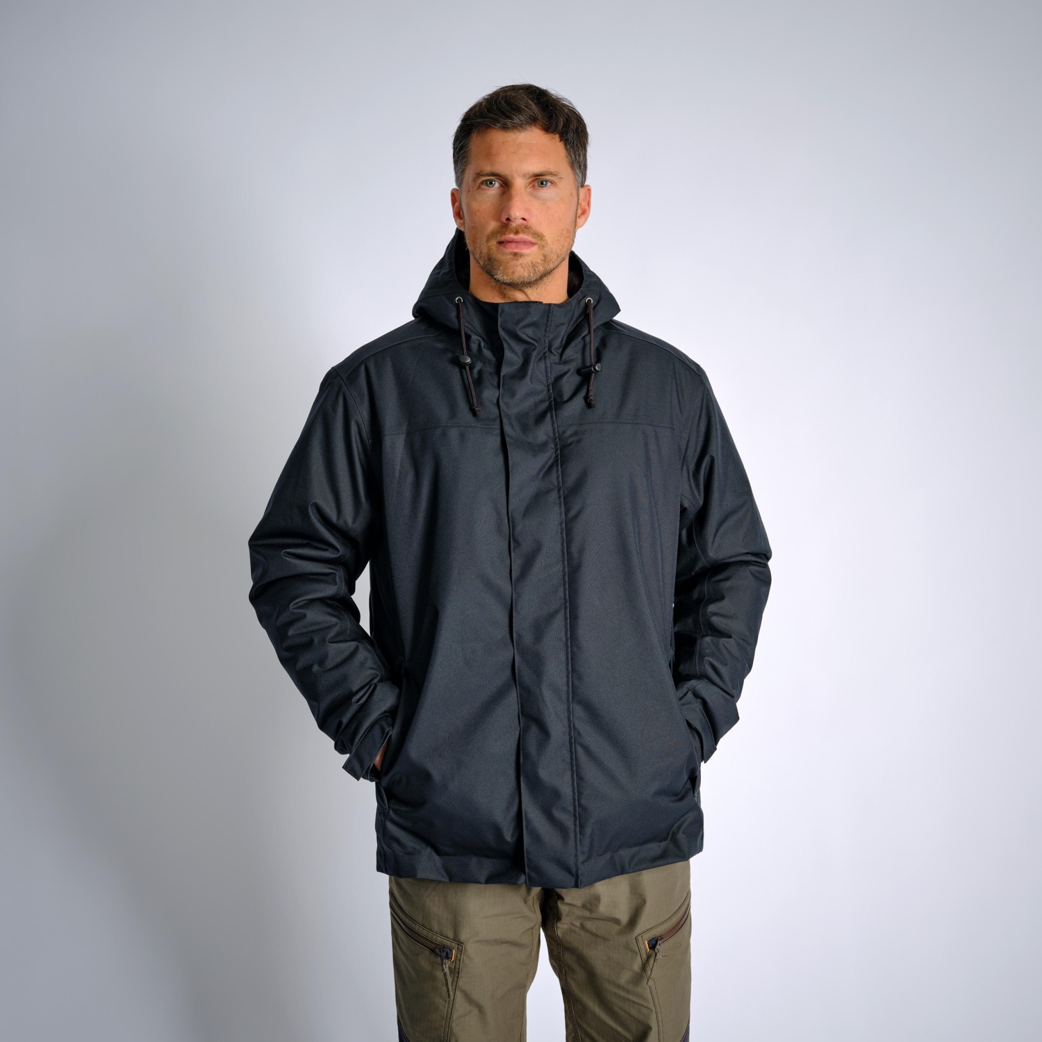 Decathlon Solognac Erkek Su Geçirmez Kışlık Mont -10 °C - Siyah - Avcılık ve Doğa Gözlemi - 100 görsel 6