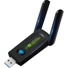 Zrh Dual Band USB 3.0 Adaptör Kablosuz Wifi Alıcı AC1300 Wireless Adaptör Takçalıştır