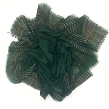 Naz İpek 7'li Set Pamuklu Işlemeli Çizgili Flamlı Eşarp 100X100CM Yazma