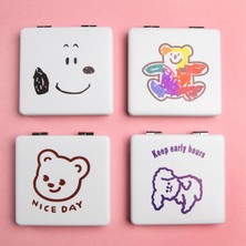 Piraye Gift Sevimli Şekiller Kara Cep Aynası 1 Adet