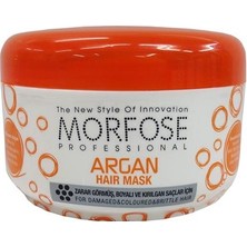 Morfose Argan Saç Maskesi 500 gr Onarıcı ve Nemlendirici Tüm Saçlar İçin Şeffaf Formül