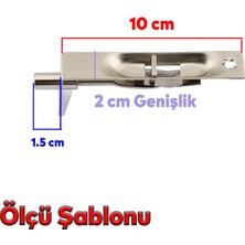 Badem10 Gömmeli Itmeli Paslanmaz Sürgü Kilidi Kapı Pencere Sürgüsü 10 cm Saten Kilit