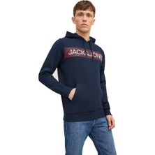 Jack & Jones P-00000001881 Jjecorp Logo Sweat Hood Mp Noos Navy Erkek Sweatshirt
