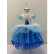 Pano Kids Elsa Baskılı Elbise
