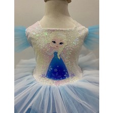 Pano Kids Elsa Baskılı Elbise