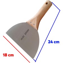 Badem10 Ahşap Saplı Metal Spatula Temizlik Boya Sıva Kazıma Harç Karıştırma Ispatulası 18 cm 180 mm