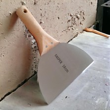 Badem10 Ahşap Saplı Metal Spatula Temizlik Boya Sıva Kazıma Harç Karıştırma Ispatulası 18 cm 180 mm