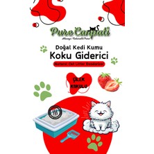 PureCanpati Kedi Kumu Koku Giderici - Kötü Kokuları Giderir - Doğal Koku Giderici - Çilek Kokulu 240 Gr.