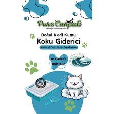 PureCanpati Kedi Kumu Koku Giderici - Kötü Kokuları Giderir - Doğal Koku Giderici - Okyanus Kokulu 240 Gr.