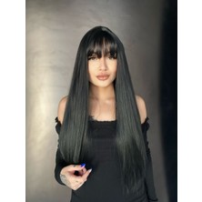 Peruk Market Medikal Düz Perçemli Uzun Fiber - Siyah