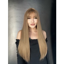 Peruk Market Medikal Düz Perçemli Uzun Peruk - Bebek Kumralı