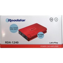 Roadstar Garaj Dünyası Roadstar RDA-1240 4 Kanal Ab Klass Oto Amfi 5000W Maksimum 100W Rms