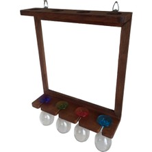 Bahat Ahşap Kayın Ağacı Şaraplık Kadehlik Bar Dekoru 44*50 cm