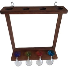 Bahat Ahşap Kayın Ağacı Şaraplık Kadehlik Bar Dekoru 44*50 cm