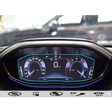 Dkm Peugeot 508 Dijital Gösterge Ekran Koruyucu Kırılmaz Şeffaf Temperli Nano Cam