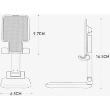 FUJİMAX Masaüstü Uzayabilen Ayarlanabilir Portatif Katlanabilir Telefon ve Tablet Standı