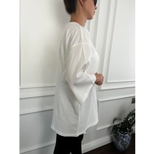 Büşce  Oversize Tshirt Ekru